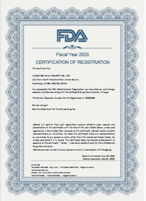 fda certificate wanto