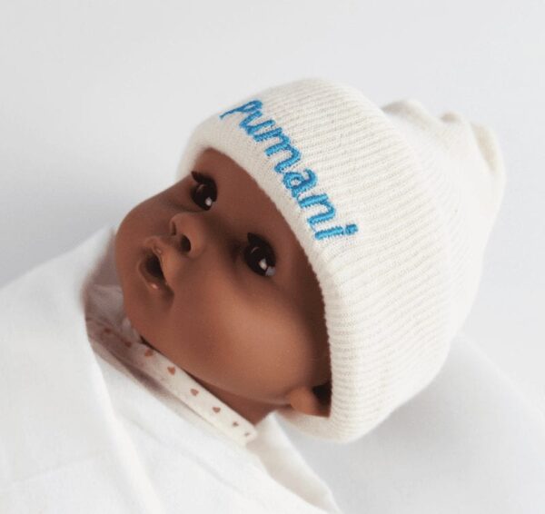 Hadleigh Pumani bubbleCPAP Accessory Hat on doll